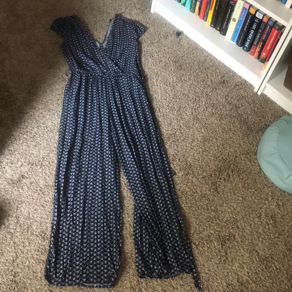 Wide leg cotton jumper